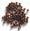 100 4mm Faceted Metallic Bronze Firepolish Beads